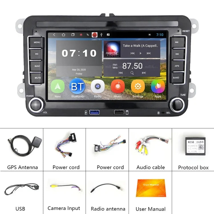 Phù Hợp Cho Máy Nghe Nhạc Đa Phương Tiện Xe Volkswagen 7 inch Điều Hướng Bluetooth Tích Hợp Camera Lùi Android 10.0, 1+16G, 2+16G, 2+32G