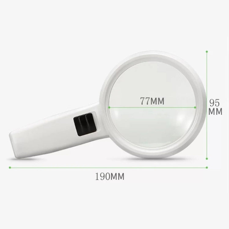 Kính lúp cầm tay độ nét cao có đèn LED, dùng đọc sách và bảo trì cho người già, 95mm phóng đại 10 lần, 110mm phóng đại 30 lần, kính đôi