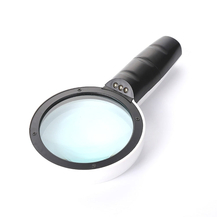 Kính lúp cầm tay độ nét cao có đèn LED, dùng đọc sách và bảo trì cho người già, 95mm phóng đại 10 lần, 110mm phóng đại 30 lần, kính đôi