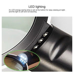 Kính lúp cầm tay độ nét cao có đèn LED, dùng đọc sách và bảo trì cho người già, 95mm phóng đại 10 lần, 110mm phóng đại 30 lần, kính đôi