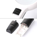 Kính lúp cầm tay độ nét cao có đèn LED, dùng đọc sách và bảo trì cho người già, 95mm phóng đại 10 lần, 110mm phóng đại 30 lần, kính đôi