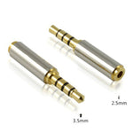 10 cái bộ chuyển đổi tai nghe điện thoại di động 2.5 bốn cấp sang 3.5 cái