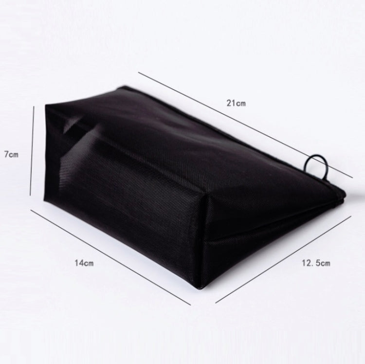 Bộ túi đựng mỹ phẩm lưới trong suốt màu đen ba món, dung tích lớn, túi đựng mỹ phẩm du lịch ba món