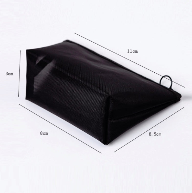 Bộ túi đựng mỹ phẩm lưới trong suốt màu đen ba món, dung tích lớn, túi đựng mỹ phẩm du lịch ba món