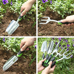Aluminum Alloy Garden Vegetable Garden Tool Sea Tool, Wide Shovel, Scale Shovel, Three-tooth Shovel, Three-tooth Rake, Weed Puller, 4 PCS / Set, 5 PCS / Set