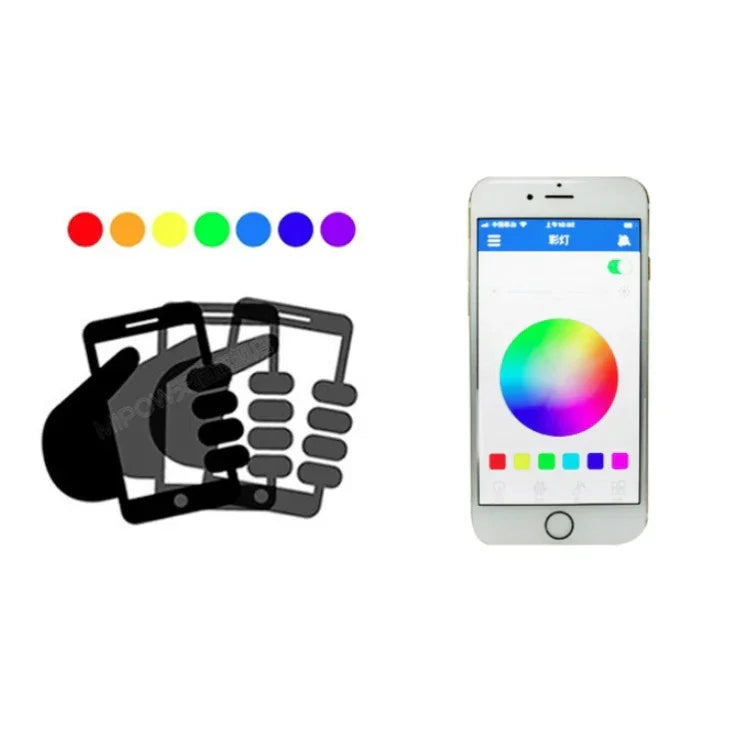 Bóng đèn LED âm nhạc E27 thông minh nhiều màu điều khiển từ xa đèn báo thức, đèn nhạc đa liên kết qua APP, APP + điều khiển từ xa