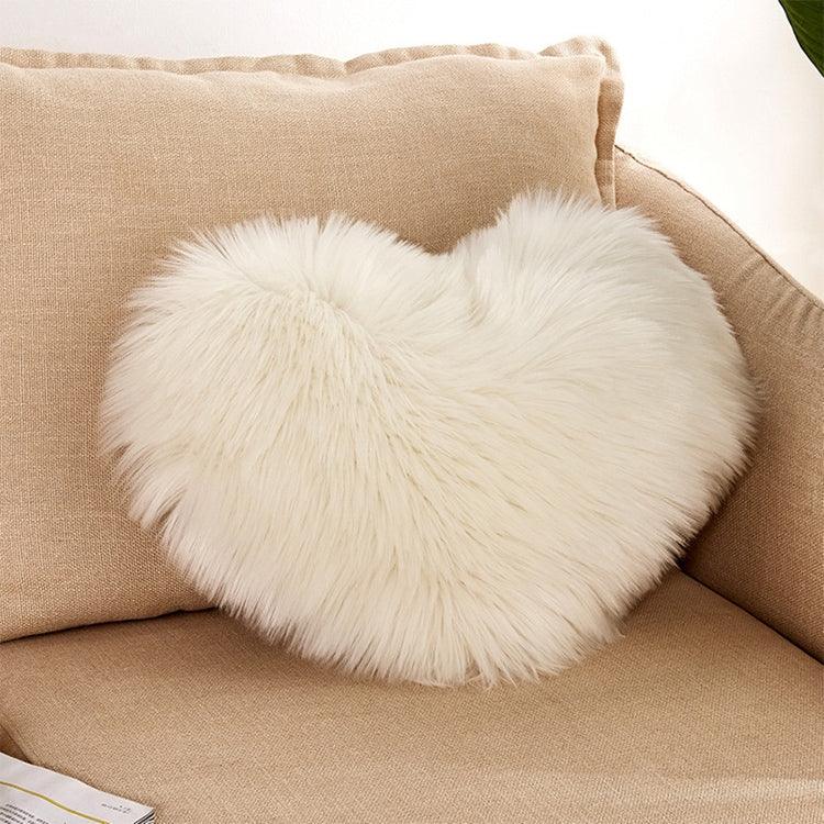 Gối đệm nhà có thể giặt không lõi vỏ gối hình trái tim, 40x50cm