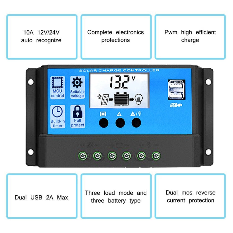 Bộ điều khiển sạc năng lượng mặt trời chiếu sáng thông minh đèn đường, RBL-10A, RBL-20A, RBL-30A, RBL-40A, RBL-50A, RBL-60A