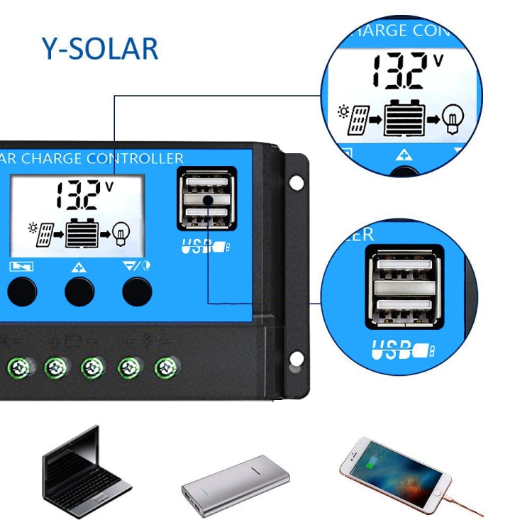 Bộ điều khiển sạc năng lượng mặt trời chiếu sáng thông minh đèn đường, RBL-10A, RBL-20A, RBL-30A, RBL-40A, RBL-50A, RBL-60A