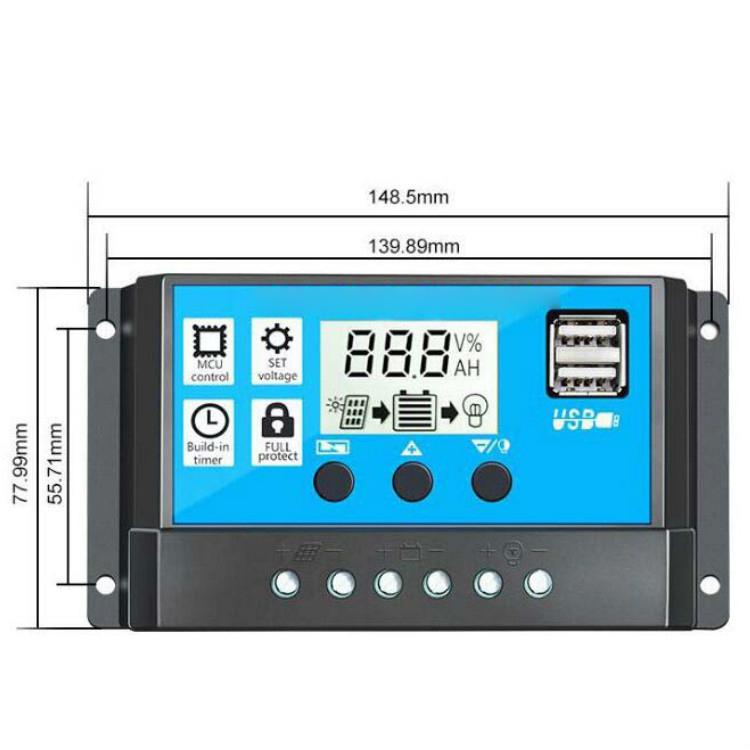 Bộ điều khiển sạc năng lượng mặt trời chiếu sáng thông minh đèn đường, RBL-10A, RBL-20A, RBL-30A, RBL-40A, RBL-50A, RBL-60A
