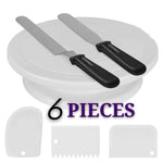 Bộ bàn xoay trang trí bánh, túi silicone trang trí, bộ làm bánh tự làm, 6 cái/bộ, 12 cái/bộ, 60 cái/bộ