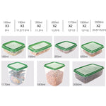 Bộ hộp bảo quản thực phẩm gia đình 16 trong 1, đa chức năng cho tủ lạnh đông và mát