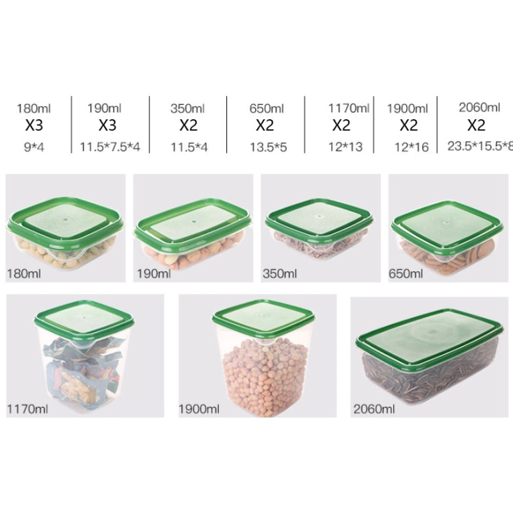 Bộ hộp bảo quản thực phẩm gia đình 16 trong 1, đa chức năng cho tủ lạnh đông và mát