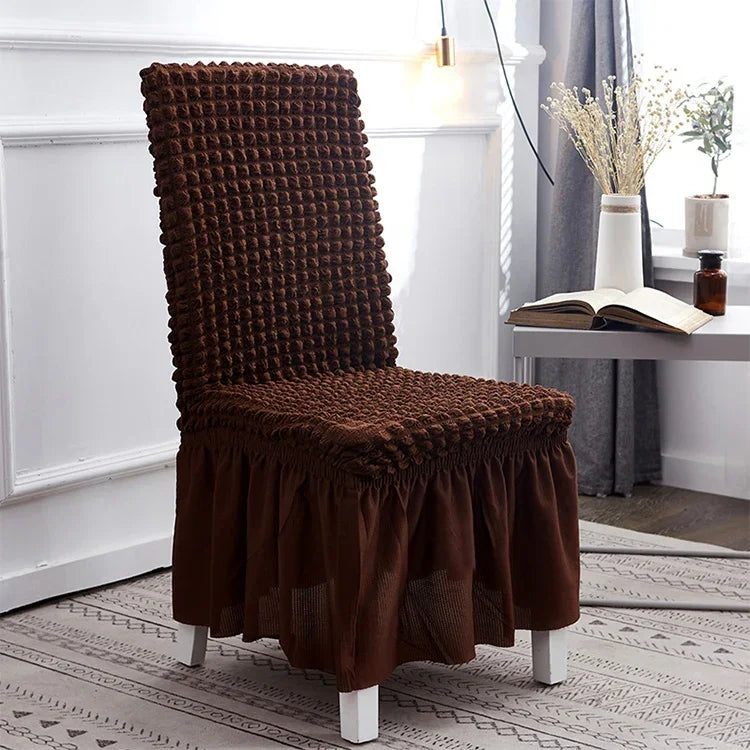 Áo bọc ghế váy bồng bong bóng co giãn gia đình một mảnh phủ ghế đôn vải lưới, kích thước đa năng