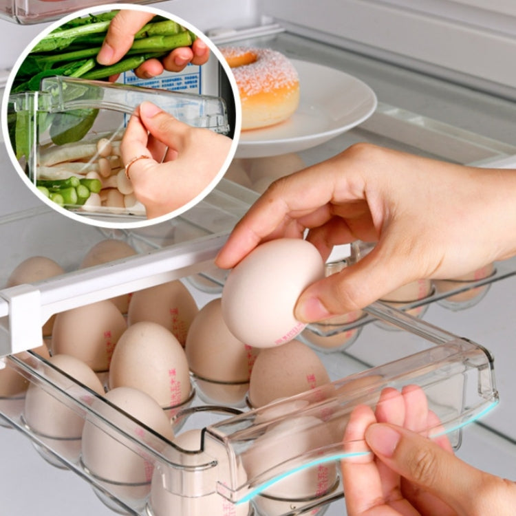 Hộp lưu trữ tủ lạnh loại ngăn kéo vuông đa chức năng bảo quản thực phẩm gia dụng, 1 hộp đựng trứng, 1 hộp bảo quản tươi, 2 hộp đựng trứng, 2 hộp bảo quản tươi, 1 hộp đựng trứng + 1 hộp bảo quản tươi, 1 hộp không có móc