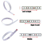 Thước thép dính có thước cuộn keo tự dính, 1m, 2m, 3m, 4m, 5m mặt trước; 1m, 2m, 3m, 4m, 5m mặt sau; 1m, 2m, 3m điểm giữa