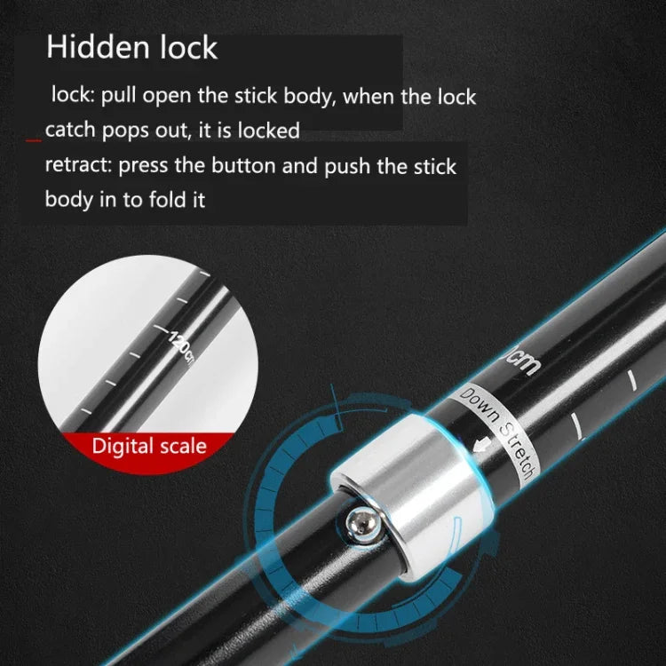 Gậy leo núi hợp kim nhôm gập gọn TANERDD TR-D0001, tay vịn ngoài trời, gậy đi bộ leo núi, TR-D0001 ngắn (đỏ), TR-D0001 ngắn (xanh dương), TR-D0001 ngắn (xanh da trời), TR-D0001 ngắn (tím), TR-D0001 ngắn (đen), TR-D0001 ngắn (xanh lá)