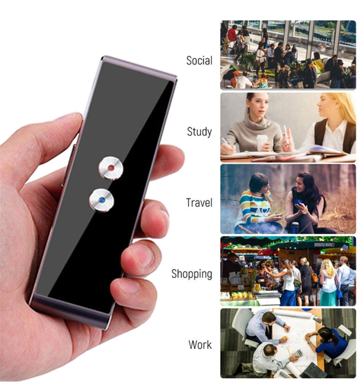Máy dịch ngôn ngữ bỏ túi T8, 30 ngôn ngữ, đàm thoại hai chiều thời gian thực, máy dịch di động cho học tập cá nhân và du lịch