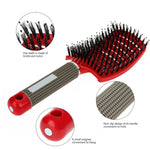 Lược Massage Da Đầu Bàn Chải Lông Nylon Cho Nữ Tóc Xoăn Bàn Chải Gỡ Rối Dụng Cụ Làm Tóc Salon