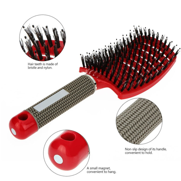 Lược Massage Da Đầu Bàn Chải Lông Nylon Cho Nữ Tóc Xoăn Bàn Chải Gỡ Rối Dụng Cụ Làm Tóc Salon
