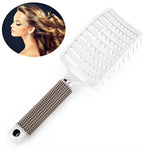 Lược Massage Da Đầu Bàn Chải Lông Nylon Cho Nữ Tóc Xoăn Bàn Chải Gỡ Rối Dụng Cụ Làm Tóc Salon