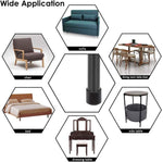 100 PCS Plastic Chair Feet Protectors Black Anti-skid Furniture Legs Table Base Cap Floor Protector Cover, 16mm, 19mm, 22mm, 25mm