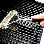 Chổi cọ BBQ 12 inch, lông thép không gỉ, có tay cầm
