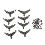 10 chiếc hộp quà trang sức đồng cổ Chân bảo vệ góc hộp gỗ Trang trí, Bảo vệ góc hộp quà trang sức