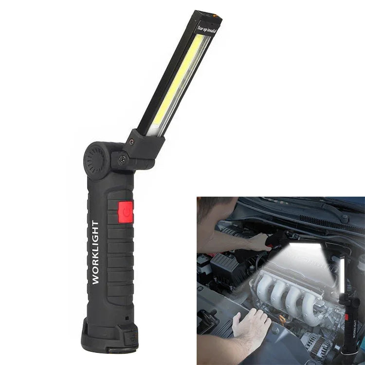 Đèn làm việc di động cầm tay sạc USB đa chức năng và đèn khẩn cấp gập lại, 14.8 x 4.7cm