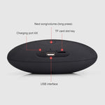 Loa Bluetooth mini 3D stereo hình bóng bầu dục có khe cắm thẻ TF (màu xanh dương)
