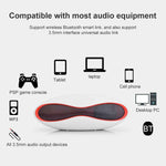 Loa Bluetooth mini 3D stereo hình bóng bầu dục có khe cắm thẻ TF (màu xanh dương)