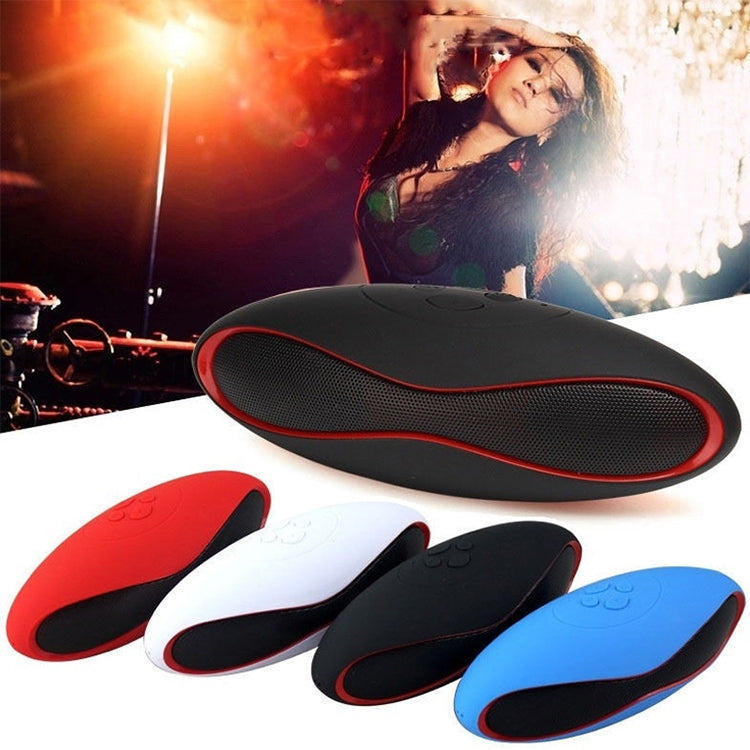 Loa Bluetooth mini 3D stereo hình bóng bầu dục có khe cắm thẻ TF (màu xanh dương)