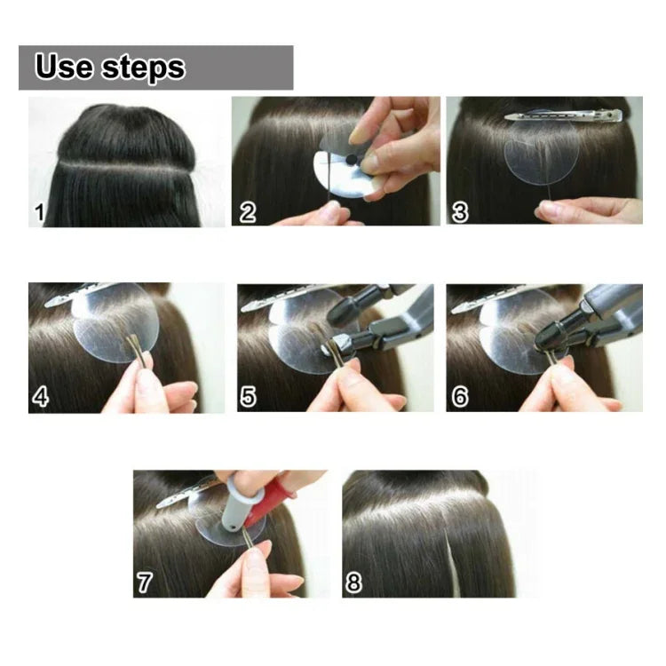10 chiếc phim cách nhiệt chống bỏng có thang đo cho nối tóc giả