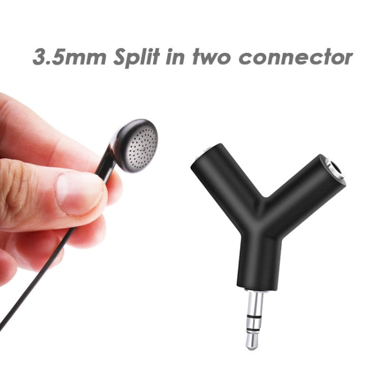 Bộ chuyển đổi âm thanh mini hình chữ Y 3.5mm đực sang đôi 3.5mm cái, móc khóa