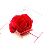 Thiệp chúc mừng hoa hồng nổi 3D cảm ơn, thiệp giấy thủ công trống cổ điển, thiệp quà sinh nhật tình yêu, kích thước: 13x16cm, thủ công trống