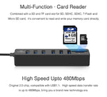 Bộ chia USB 2.0 đa cổng tốc độ cao 6 cổng kèm đầu đọc thẻ TF SD