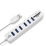 Bộ chia USB 2.0 đa cổng tốc độ cao 6 cổng kèm đầu đọc thẻ TF SD