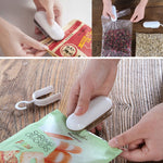 Máy hàn miệng túi mini gia đình, kẹp niêm phong, màu nâu, xám