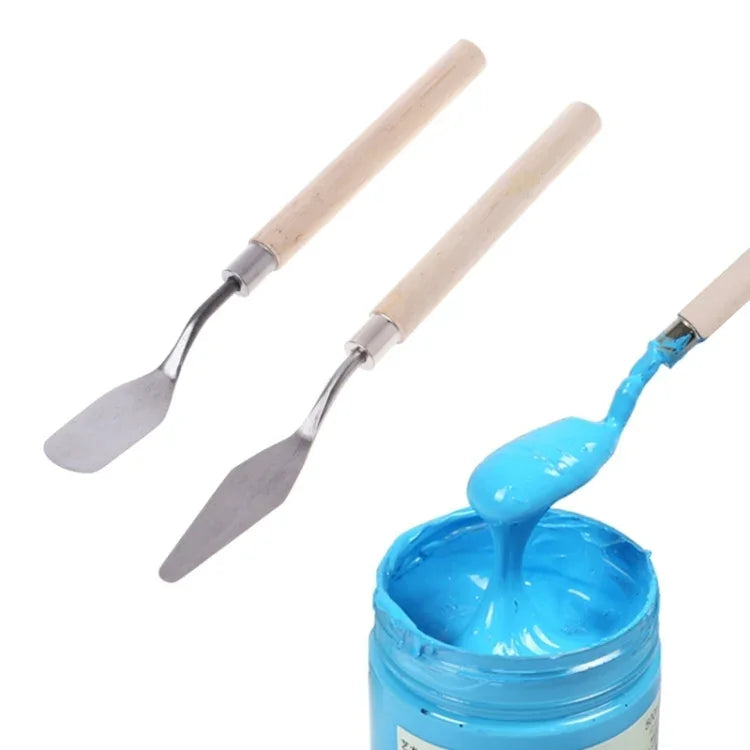 2Pcs Stainless Steel Palette Knife Spatula Scraper for Mixing Art Oil Painting, 2 PCS