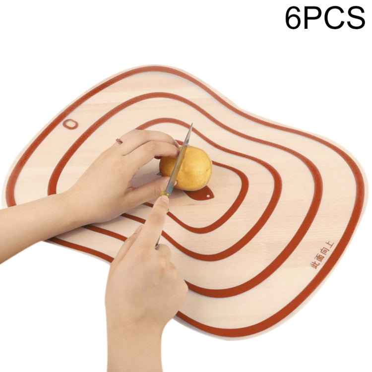 6 cái thớt nhà bếp linh hoạt trong suốt bằng PP, kích thước S(20x14.8cm), M(30.5x23.5cm), L(42x31.5cm)