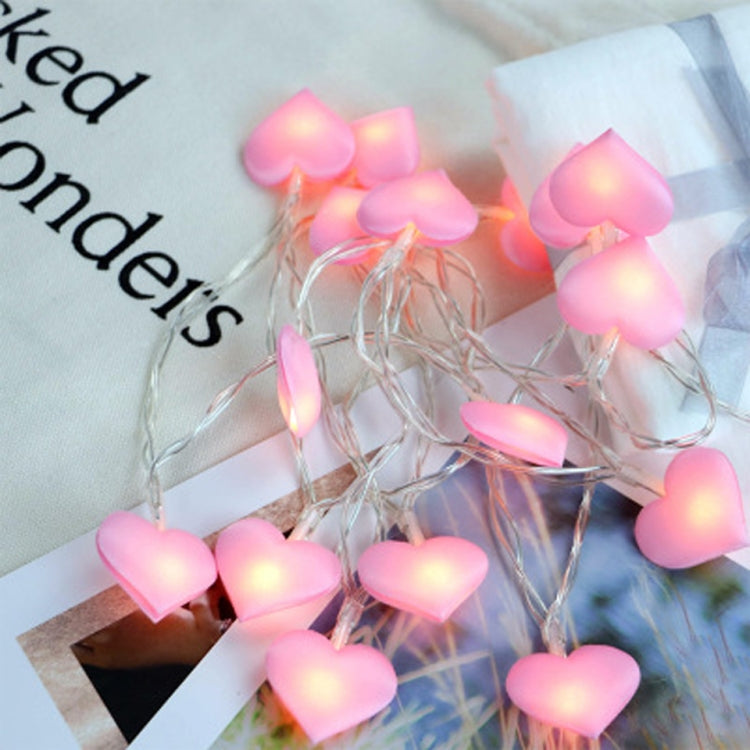 Đèn LED dây hình trái tim tình yêu đèn lồng Navidad, đèn dây trang trí phòng ngủ, trang trí nhà cửa, dài 3m 20 đèn LED