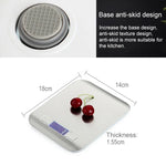 Cân nhà bếp đa chức năng bằng thép không gỉ với màn hình LCD, 5kg/1g, màu vàng hồng, 5kg/1g, màu bạc