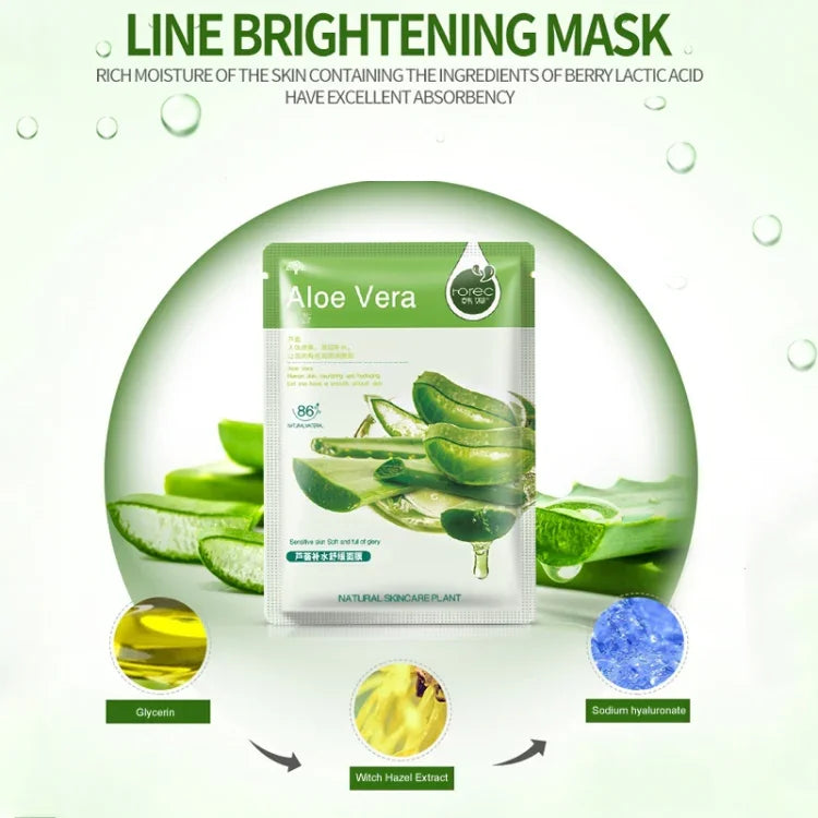 Bộ 3 mặt nạ chăm sóc da từ thực vật dưỡng ẩm, kiểm soát dầu, loại bỏ mụn đầu đen, mặt nạ bọc, chăm sóc da mặt, các loại: việt quất, nha đam, ô liu, mật ong, lựu đỏ, dưa leo
