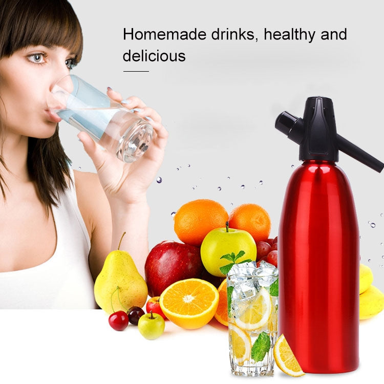 Bình xịt soda CO2 thủ công, máy tạo bọt nước, máy làm đồ uống lạnh cocktail soda, nhôm, dụng cụ làm soda tại nhà, dung tích: 1L