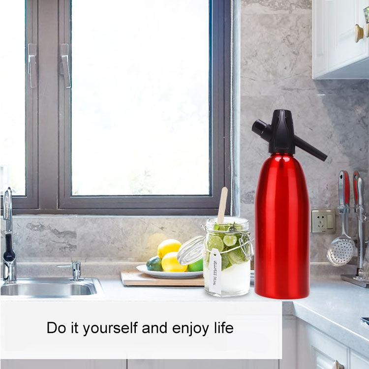 Bình xịt soda CO2 thủ công, máy tạo bọt nước, máy làm đồ uống lạnh cocktail soda, nhôm, dụng cụ làm soda tại nhà, dung tích: 1L
