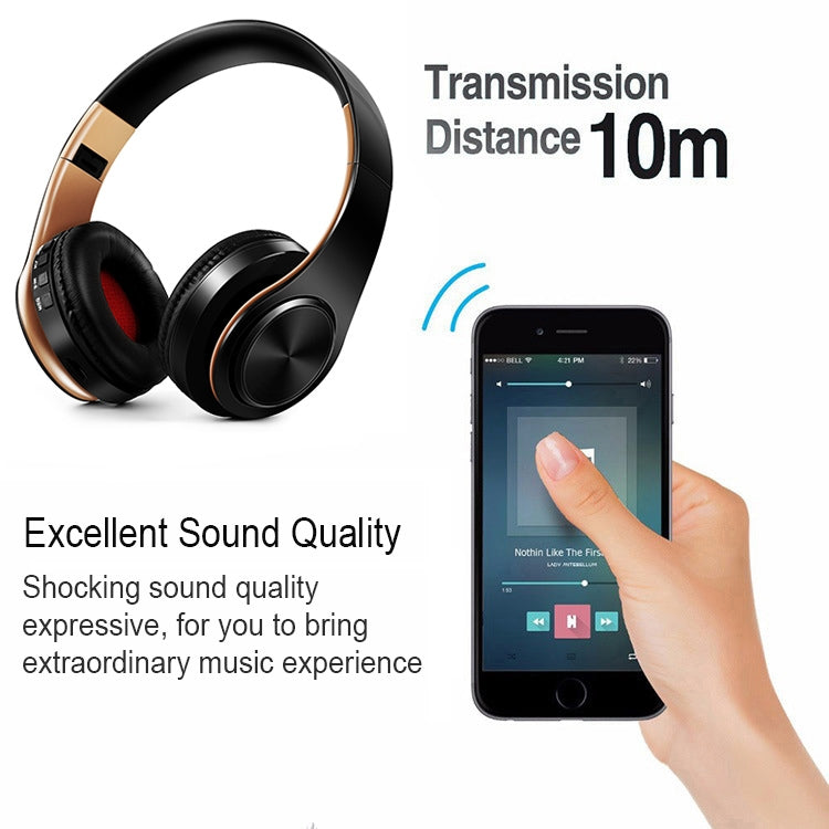 Tai nghe Bluetooth tai nghe không dây Stereo gập được thể thao có micro, tai nghe rảnh tay MP3