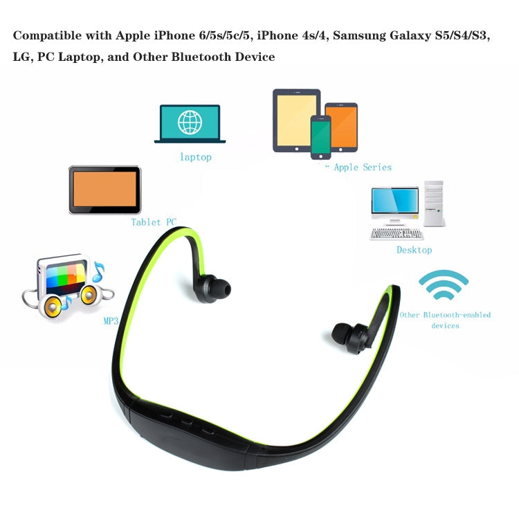 Tai nghe thể thao Bluetooth không dây S9 cho iPhone Huawei XiaoMi, Hỗ trợ thẻ TF / SD & Micro