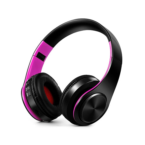 Tai nghe Bluetooth stereo HiFi không dây cho Xiaomi iPhone Samsung Tablet, có mic, Hỗ trợ thẻ SD & FM