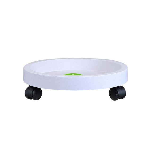 Khay Chậu Cây Có Bánh Xe Tròn Đa Năng Dễ Di Chuyển, Đế Nhựa Đựng Chậu Cây Vườn