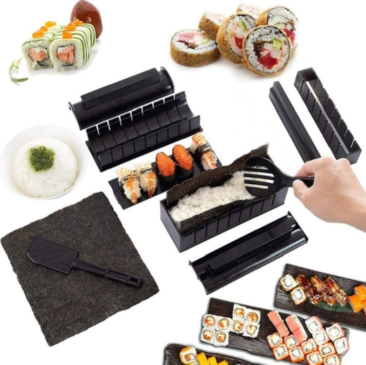 Bộ 10 khuôn làm sushi, viên cơm rong biển tự làm